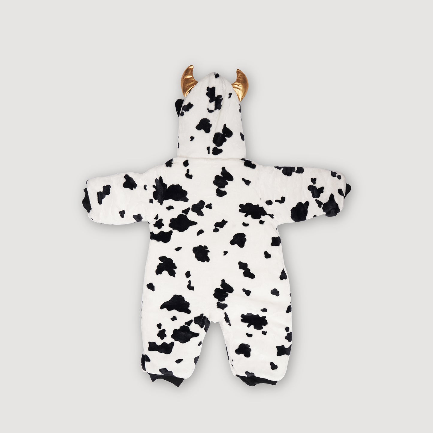 Cow Design Velvet Romper