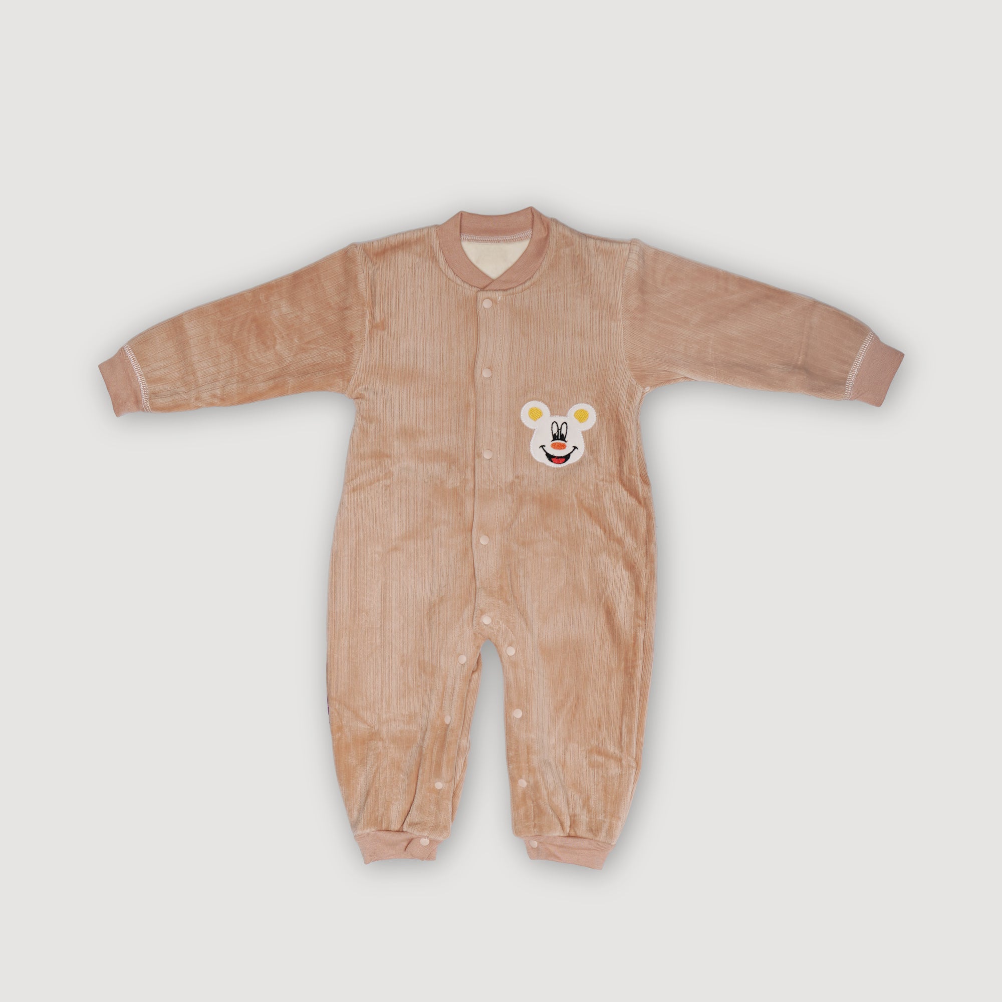 Velvet Brown Baby Romper