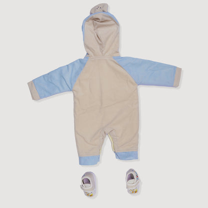 Baby Fleece Romper with booties Design 2