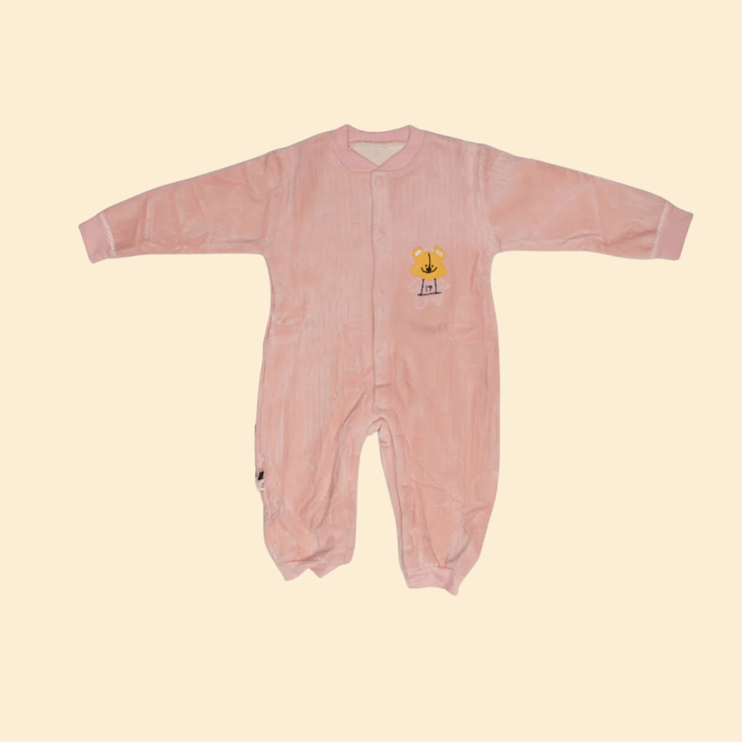 Velvet Pink Baby Romper