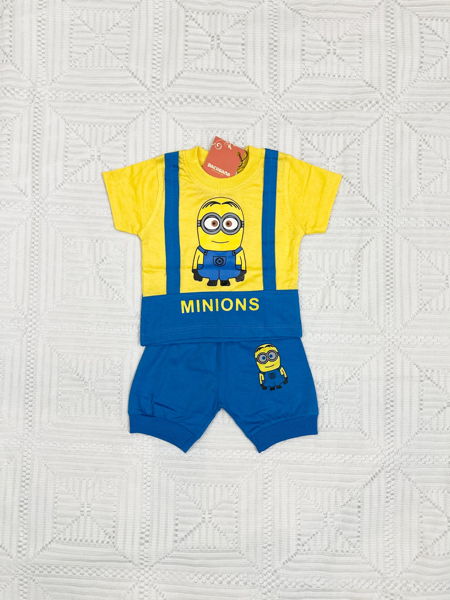 Minions Design T-shirt and Shorts Set (2 piece)