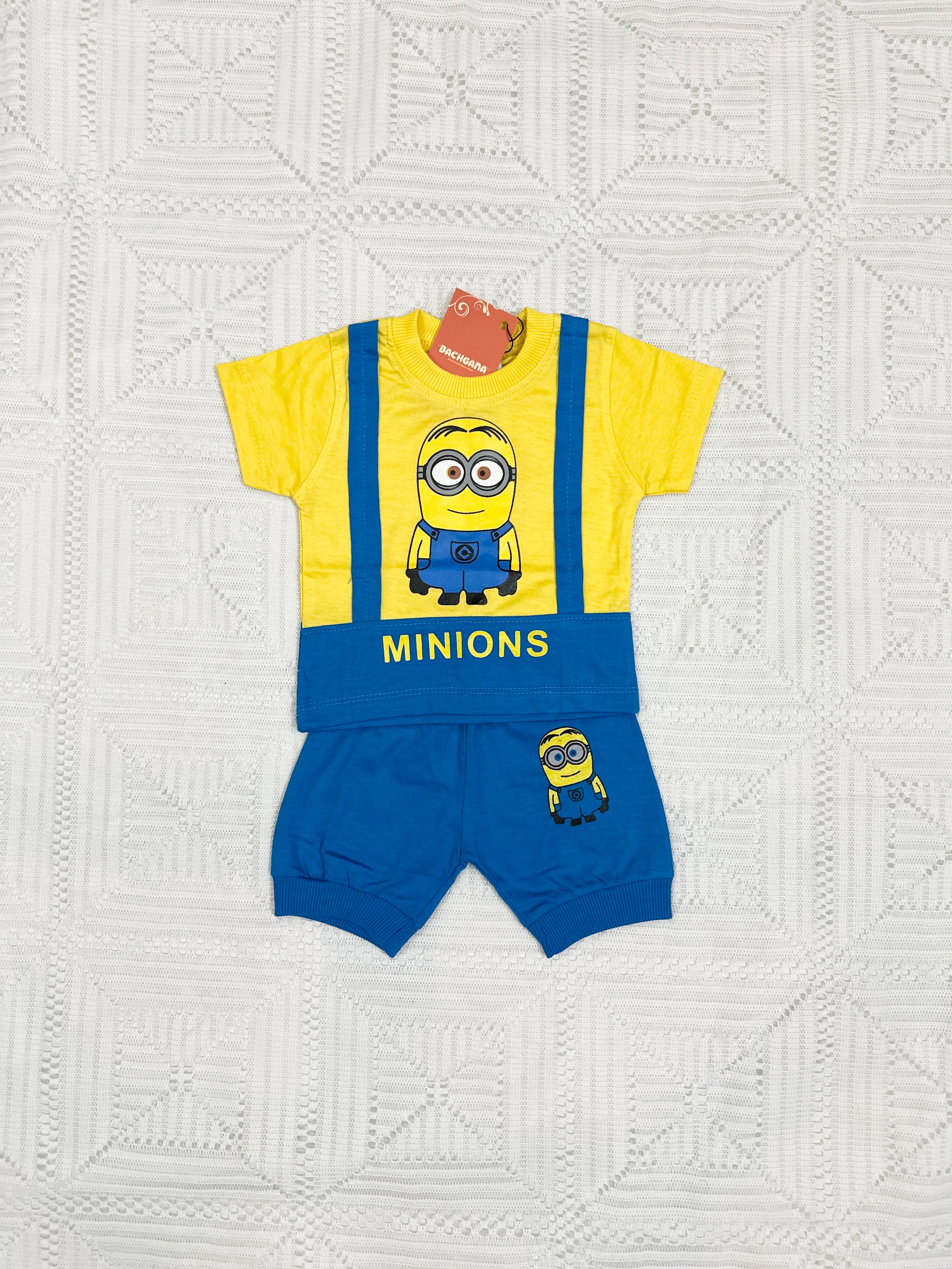 Minions Design T-shirt and Shorts Set (2 piece)