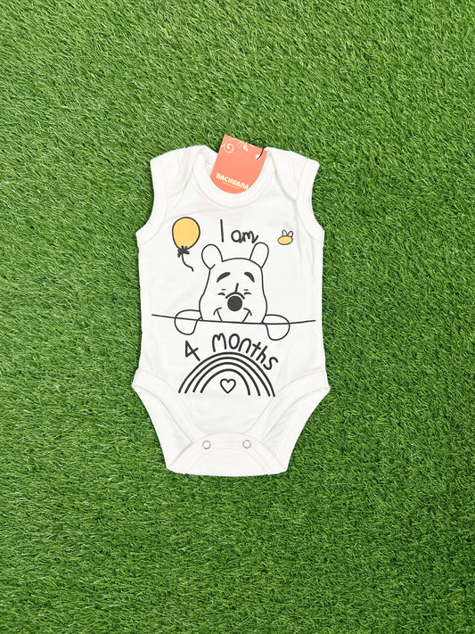 Bear Design Sleeveless Bodysuits Pack (3 pieces)