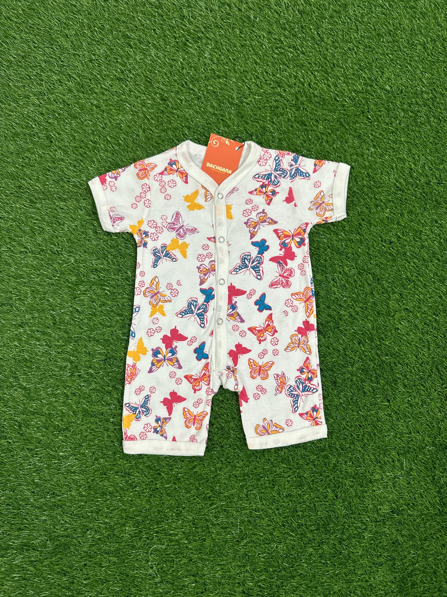 Butterfly Flowers Design Halfsleeves Rompers Pack (3 pieces)