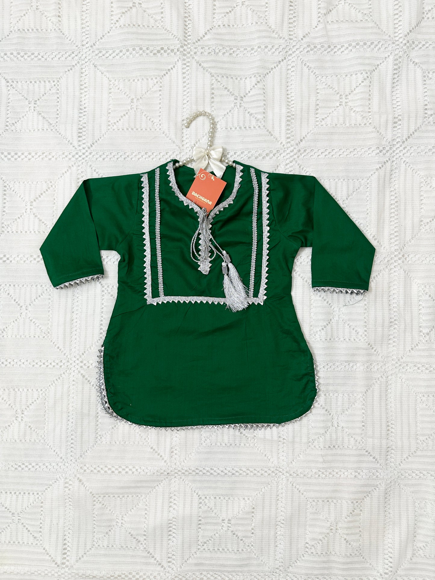 Green Shirt with Tulip Shalwar and Dupatta