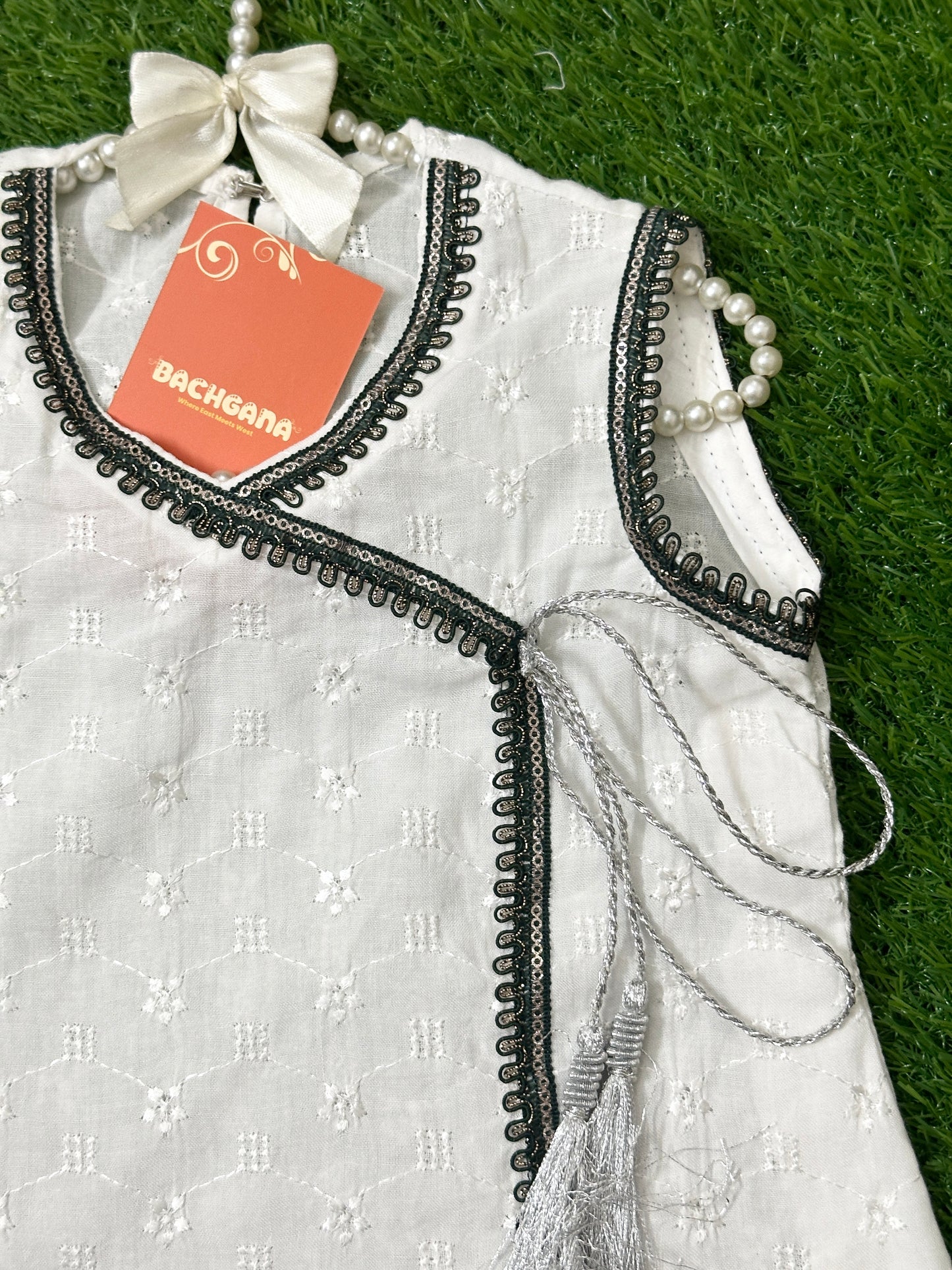White Chikenkari Shirt with Gharara and Chunri Dupatta