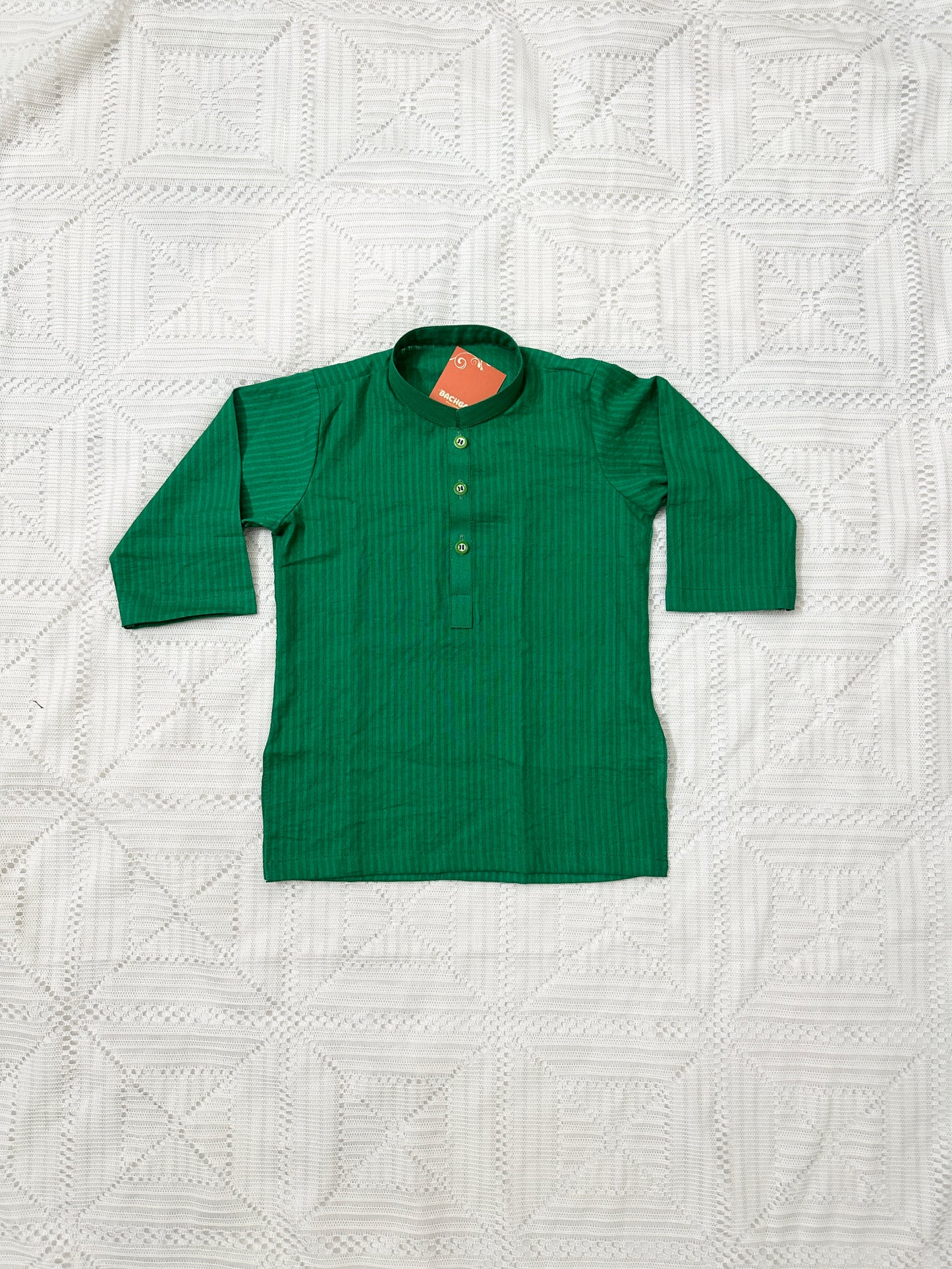 Boy Green Doria Kurta and White Shalwar - Azadi Collection