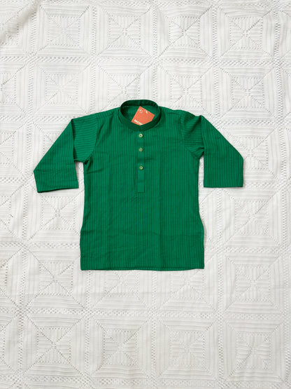 Boy Green Doria Kurta and White Shalwar - Azadi Collection