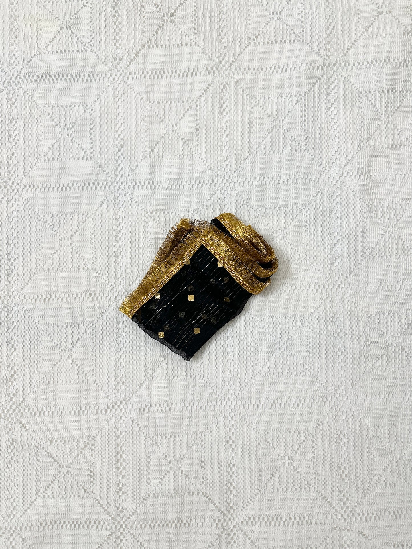 Black and Gold Silk Angrakha with Gharara and Shiffon Dupatta