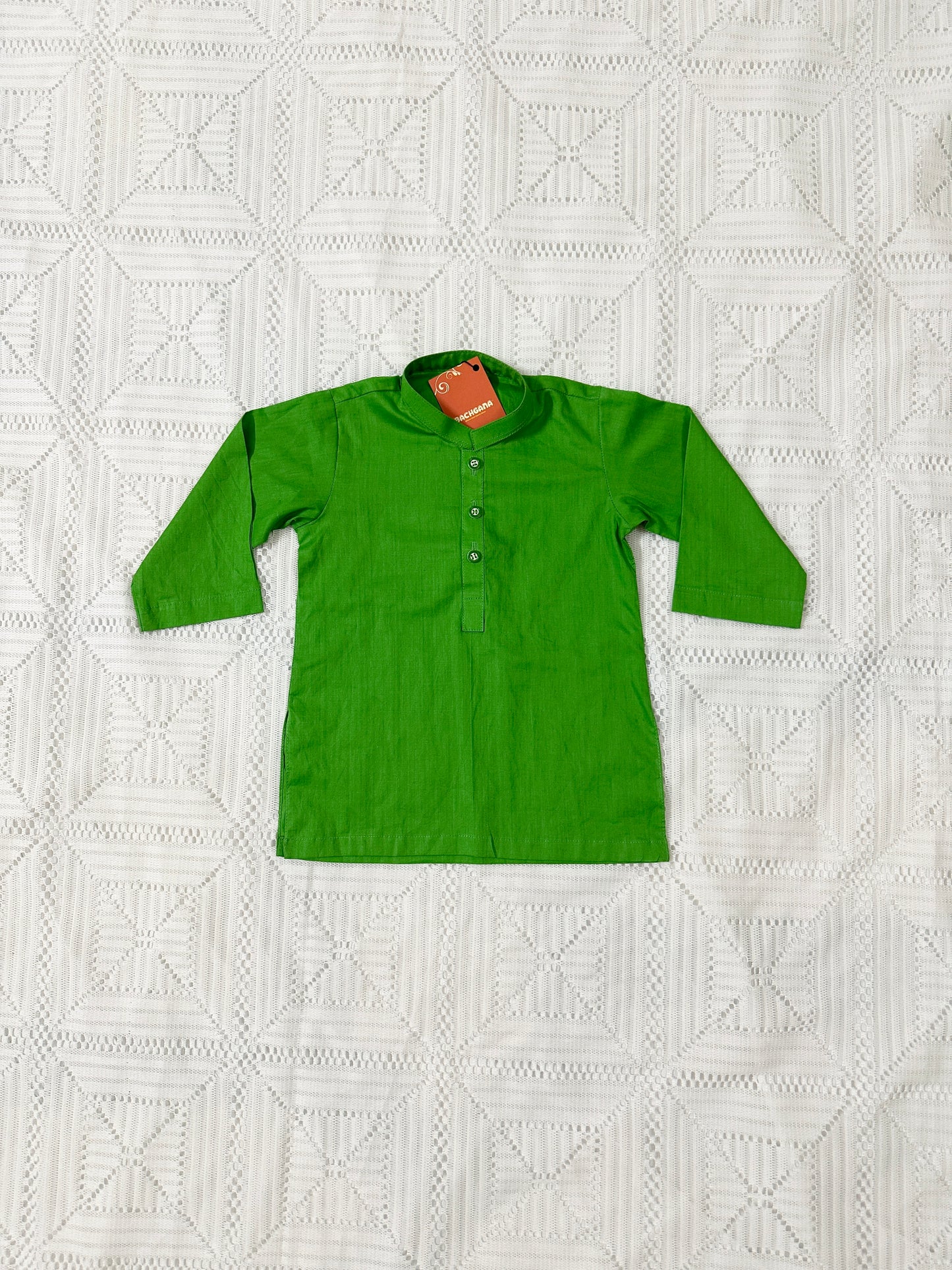 Boy Light Green Kurta and White Shalwar - Azadi Collection