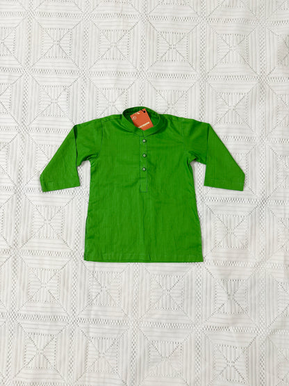 Boy Light Green Kurta and White Shalwar - Azadi Collection