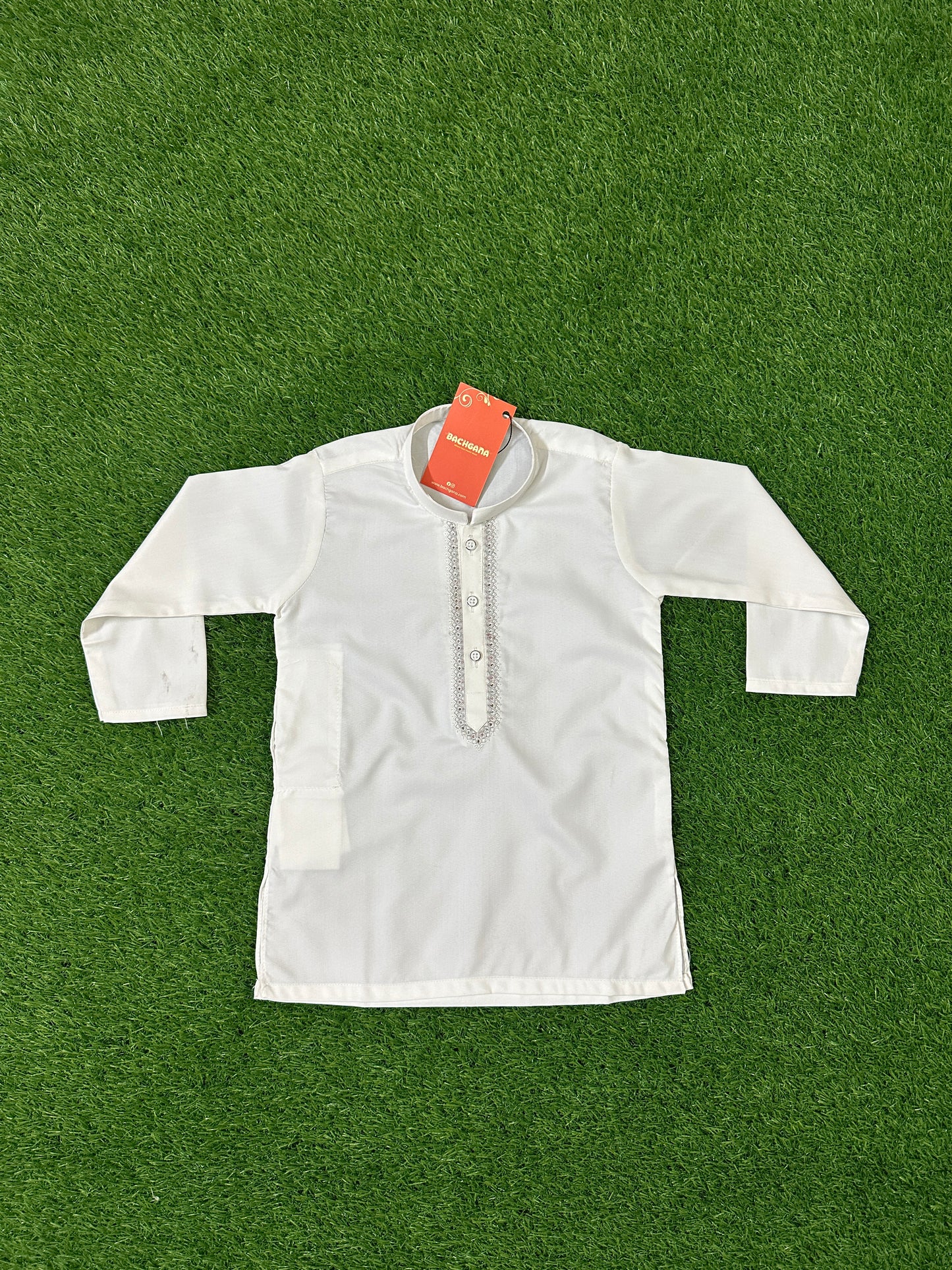 White Embroidered Kurta and White Shalwar