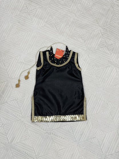 Black Silk Shirt with Tulip Shalwar and Dupatta