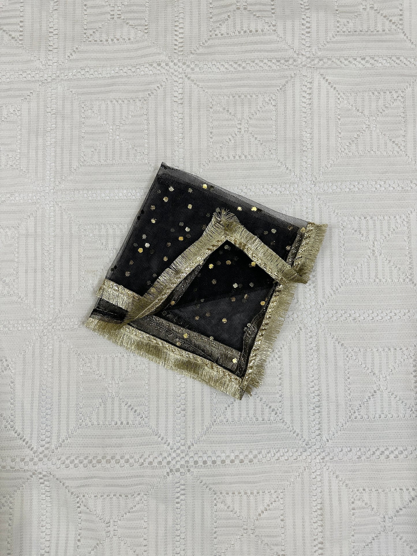 Black Silk Shirt with Tulip Shalwar and Dupatta
