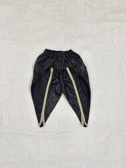 Black Silk Shirt with Tulip Shalwar and Dupatta