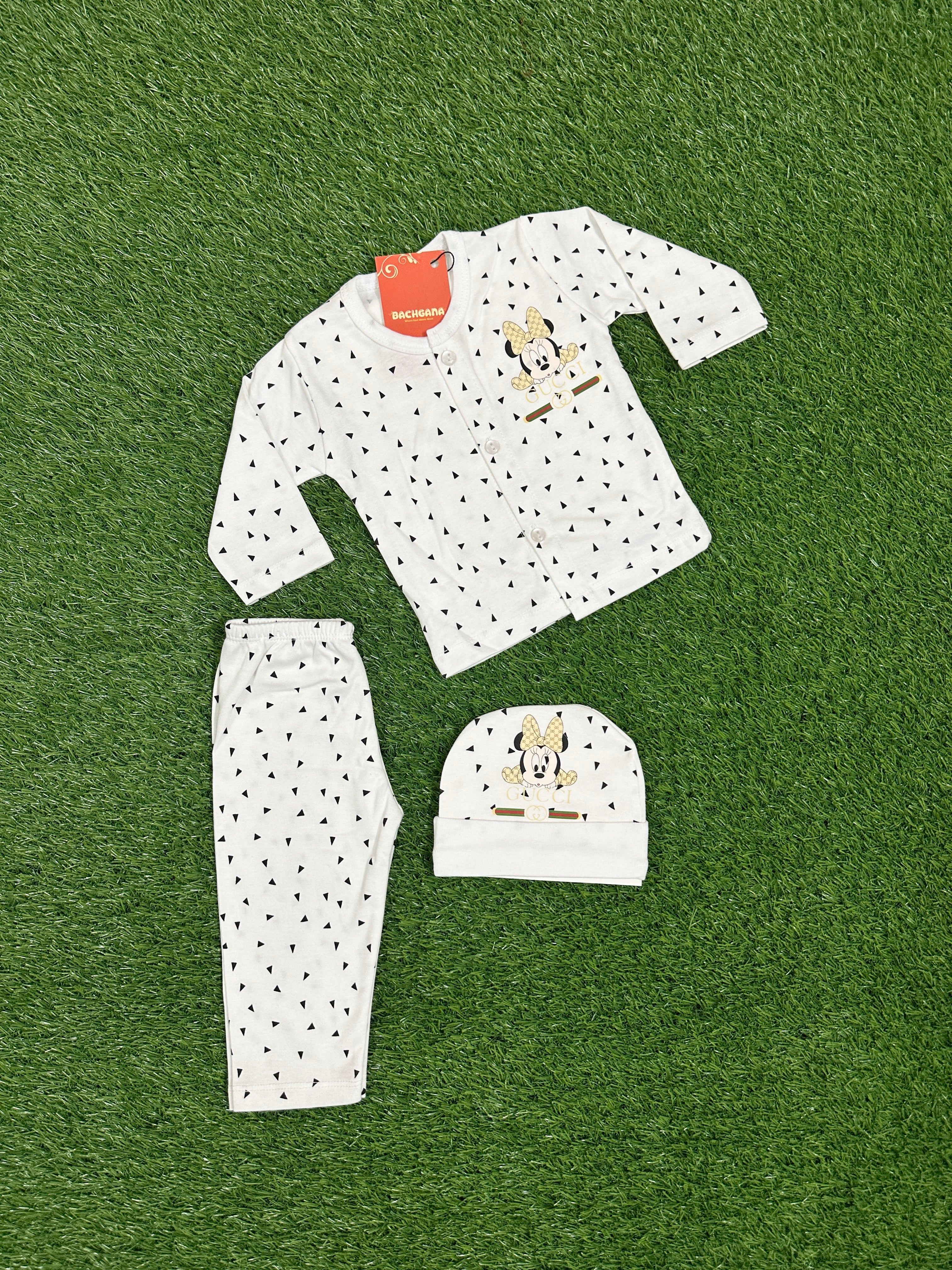 Micky Mouse Design New Born Starter Set (3 piece)