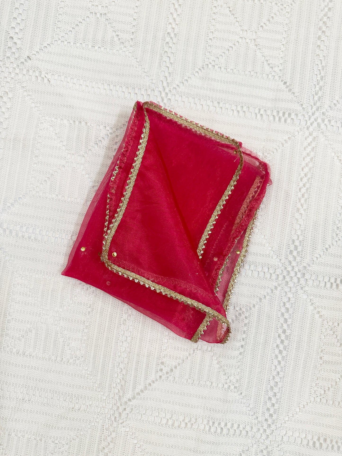 💖 Pink Fancy Shirt with Silk Trouser and Organza Dupatta