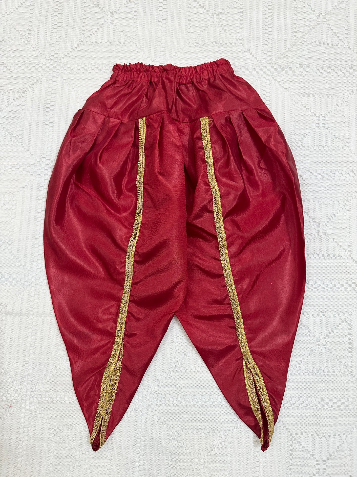 ❤️ Maroon Silk Shirt with Tulip Shalwar and Net Dupatta