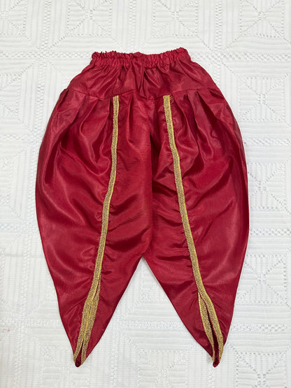 ❤️ Maroon Silk Shirt with Tulip Shalwar and Net Dupatta