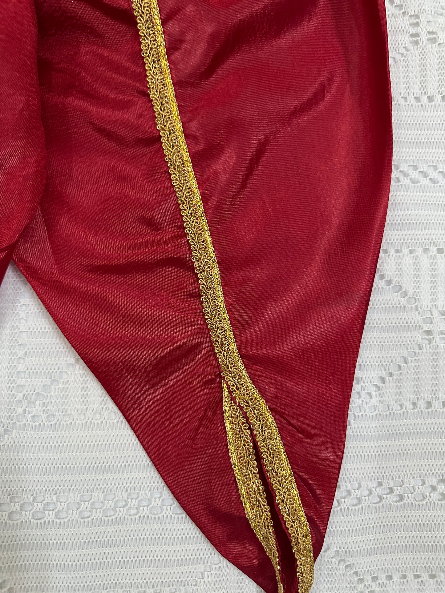❤️ Maroon Silk Shirt with Tulip Shalwar and Net Dupatta