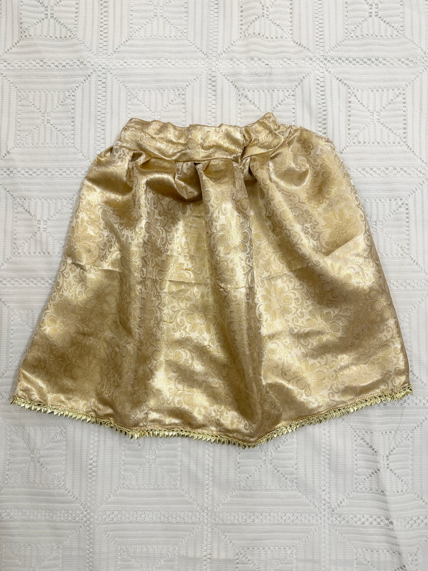 ❤️ Red Golden Fancy Organza Choli with Golden Jamawar Lehenga and Net Dupatta