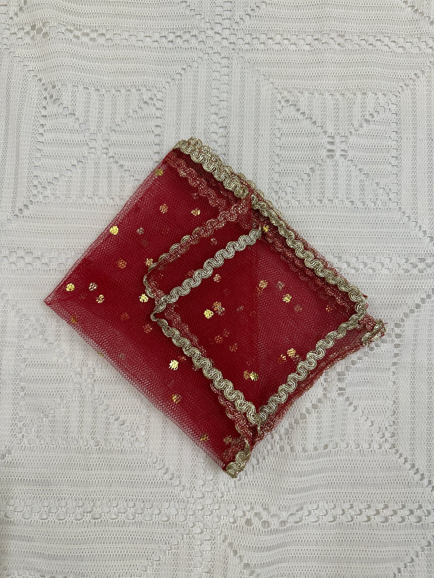 ❤️Red Silk Angrakha with Fancy Gharara and Net Dupatta