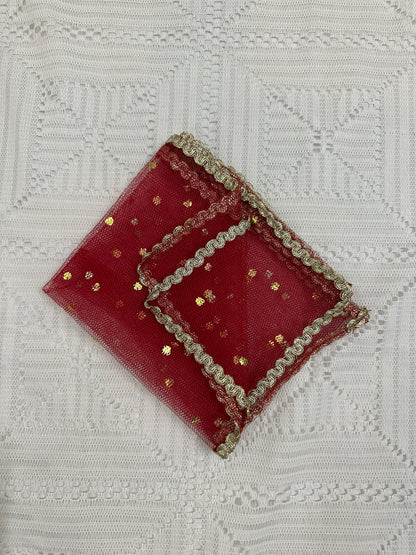 ❤️Red Silk Angrakha with Fancy Gharara and Net Dupatta