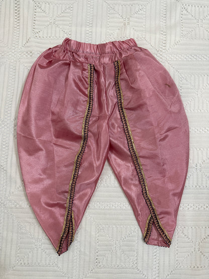 💜Purple Fancy Silk Shirt with Pink Tulip Shalwar and Net Dupatta