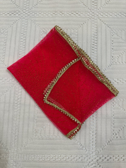 💚 Sea Green Fancy Silk Shirt with Pink Silk Gharara and Fancy Net Dupatta