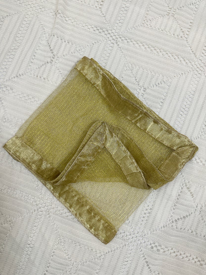 ❤️Maroon Velvet Choli with Golden Jamawar Lehenga and Net Dupatta - D2