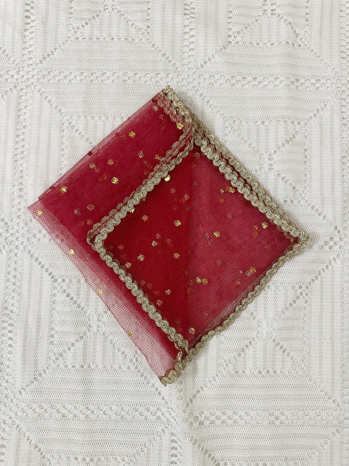 ❤️Red Silk Lehenga with Fancy Gown and Net Dupatta