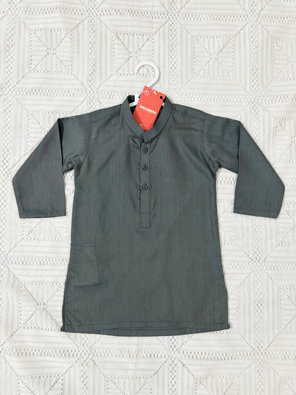 Light Grey Kurta Shalwar with Embroidered Waistcoat