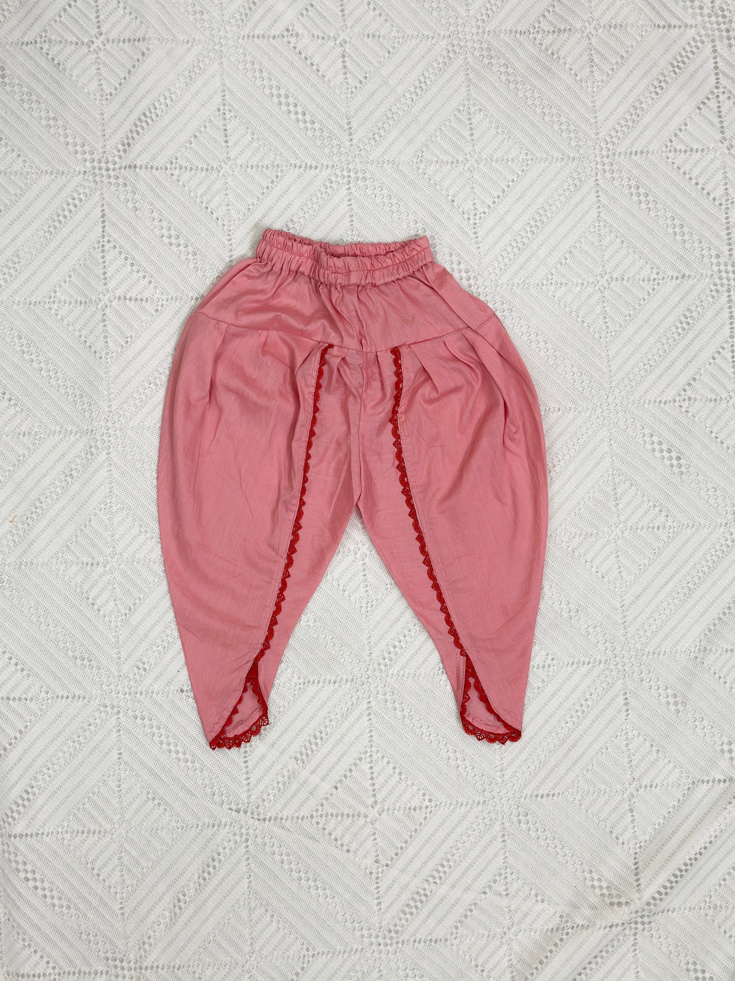 Pink Embroidered Shirt with Tulip Shalwar
