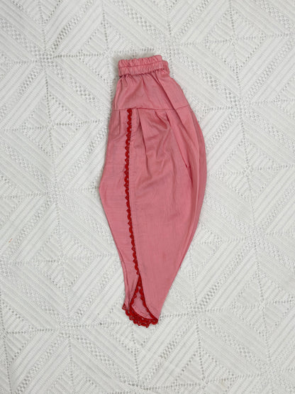 Pink Embroidered Shirt with Tulip Shalwar