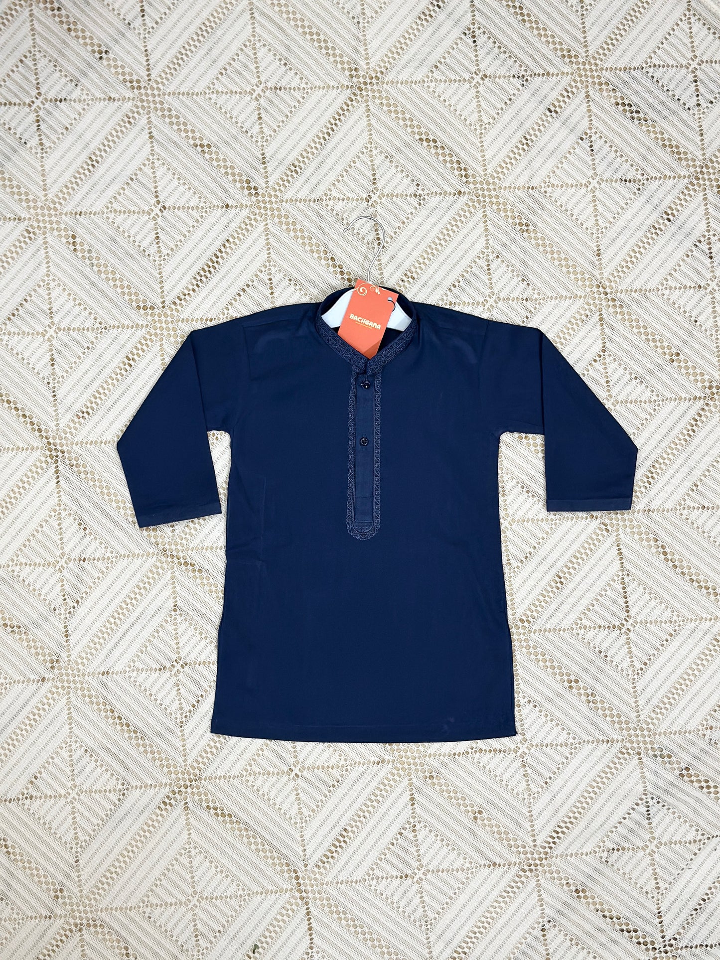 Navy Blue Embroidered Kurta Shalwar