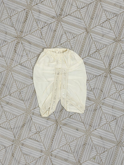 Light Golden Kurta Dhoti Shalwar with Fancy Waistcoat