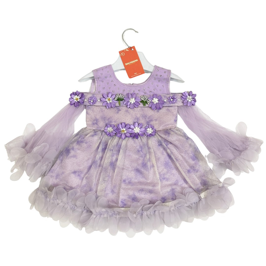 Flowers and Petals Cute Fancy Frock