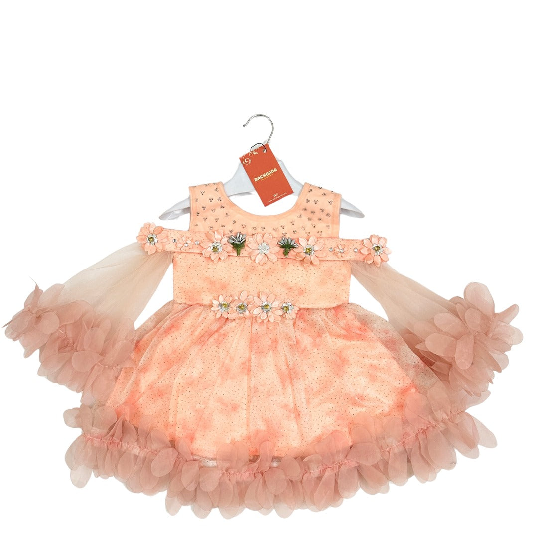 Flowers and Petals Cute Fancy Frock